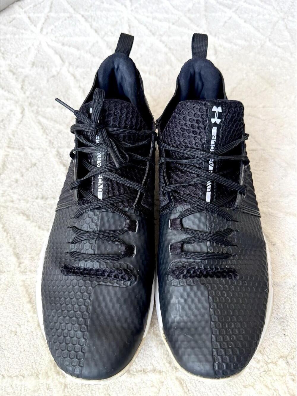 Size 15 - Under Armour Drive 4 Low Black White